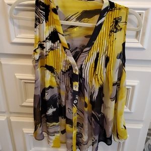Black, yellow and gray tunic